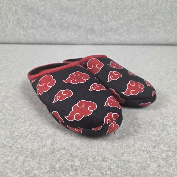 Naruto Shippuden Other - Naruto‎ Shippuden Slippers Mens Size 9 Black Akatsuki Cloud Mule House Shoes